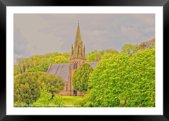 Church At Mostyn Framed Mounted Print by Stan Owen