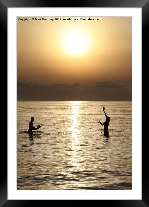 Tennis at sunrise Framed Mounted Print by Mark Bunning