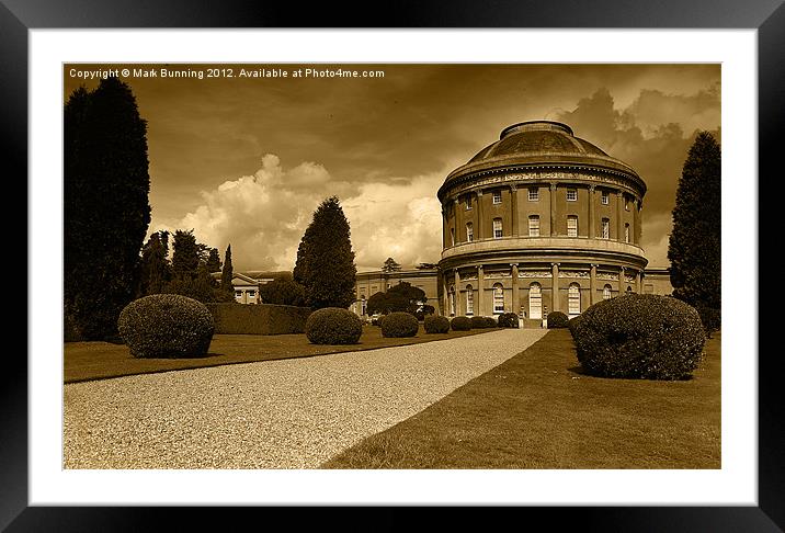 Ickworth House in sepia Framed Mounted Print by Mark Bunning