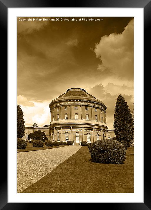Ickworth House in sepia Framed Mounted Print by Mark Bunning