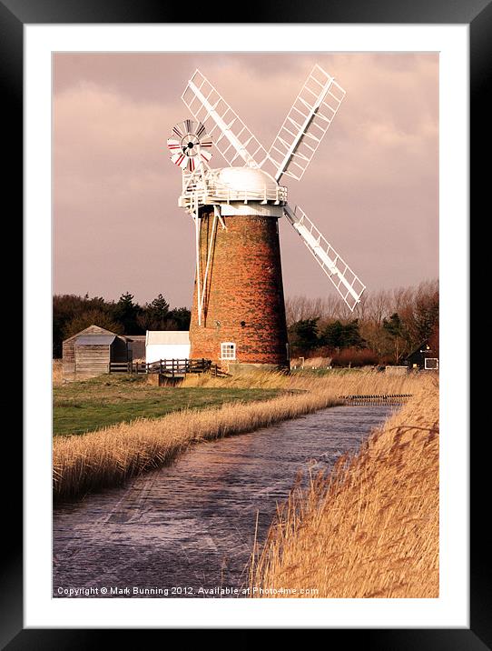 Horsey Mill Framed Mounted Print by Mark Bunning