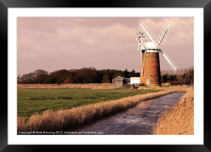 Horsey Mill landscape Framed Mounted Print by Mark Bunning