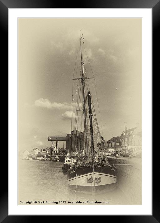 In the harbour old style Framed Mounted Print by Mark Bunning