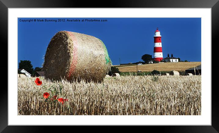 Happisburgh lighthouse landscape Framed Mounted Print by Mark Bunning