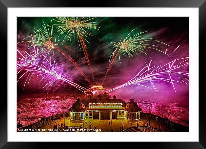 Cromer fireworks 2 Framed Mounted Print by Mark Bunning