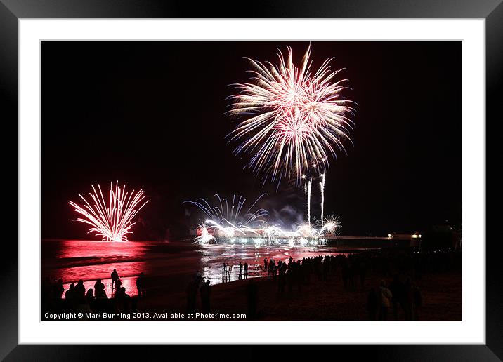 Cromer Fireworks 5 Framed Mounted Print by Mark Bunning