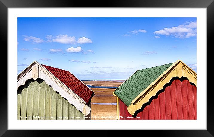 A Beach huts view Framed Mounted Print by Mark Bunning