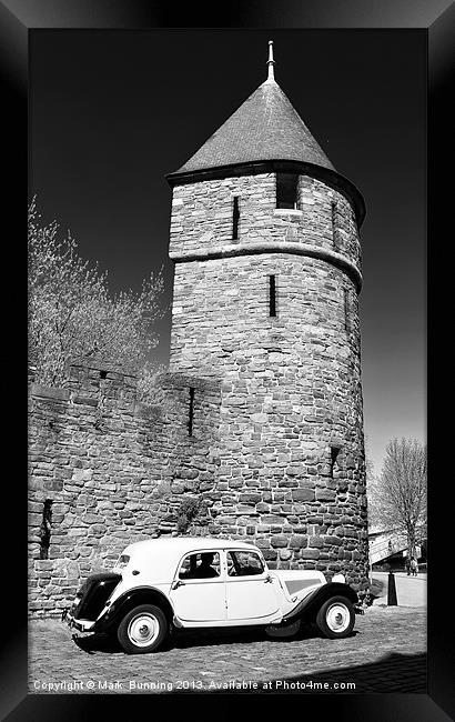 Citroen Traction Avant in Black and white Framed Print by Mark Bunning