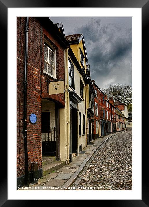 The tea house elm hill norwich Framed Mounted Print by Mark Bunning