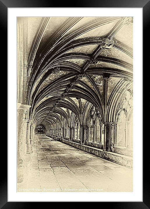 Norwich cloisters Framed Mounted Print by Mark Bunning