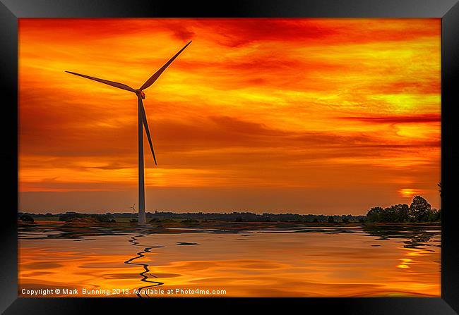 Harvesting The Power Of Wind Framed Print by Mark Bunning