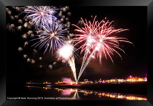 Great Yarmouth fireworks Framed Print by Mark Bunning