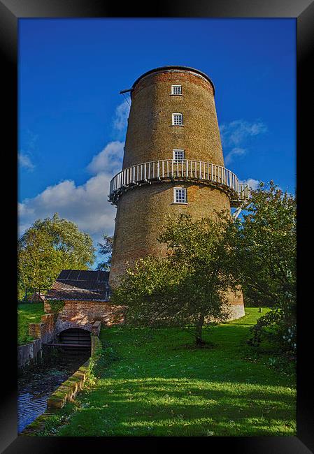 Little Cressingham Water mill in HDR Framed Print by Mark Bunning