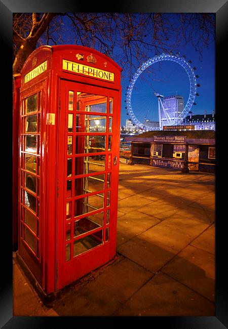 The London telephone box Framed Print by Mark Bunning