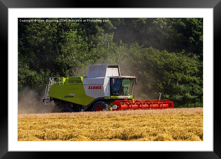 Claas Lexion Combine Harvester Framed Mounted Print by Mark Bunning