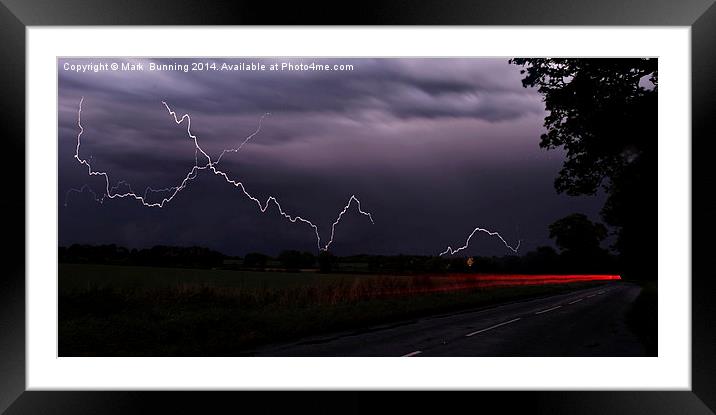 Speed of Lightning Framed Mounted Print by Mark Bunning
