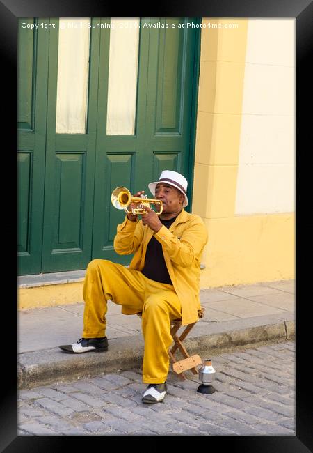 Havana trumpeter cuba Framed Print by Mark Bunning