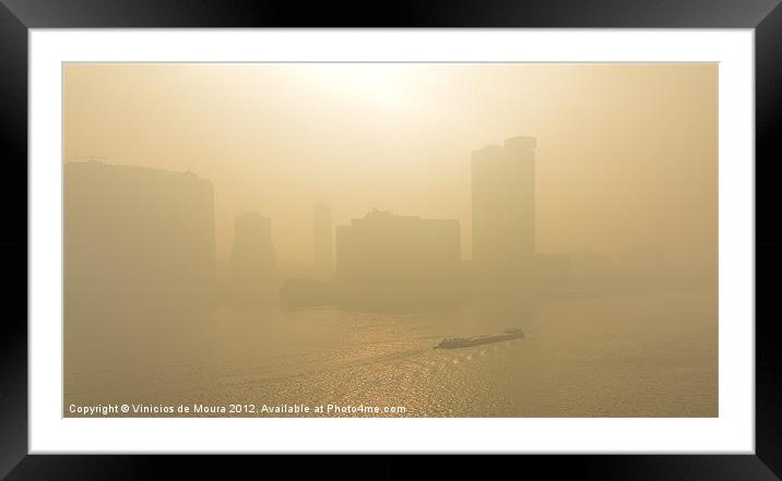 Sandstorm at sunrise Framed Mounted Print by Vinicios de Moura