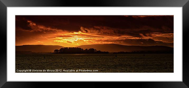 Poole Stormy Sunset Framed Mounted Print by Vinicios de Moura