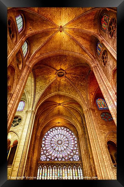 Notredame Interior Framed Print by Vinicios de Moura