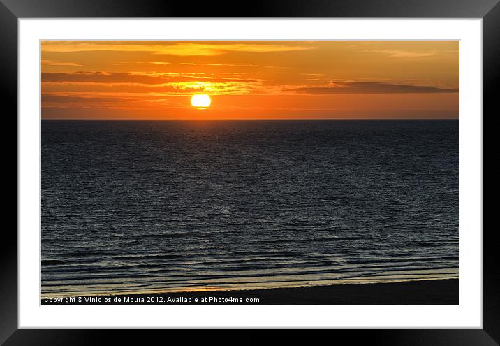 The Sunset Framed Mounted Print by Vinicios de Moura