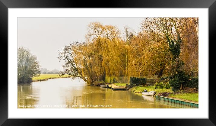Autumn at River Ouse Framed Mounted Print by Vinicios de Moura