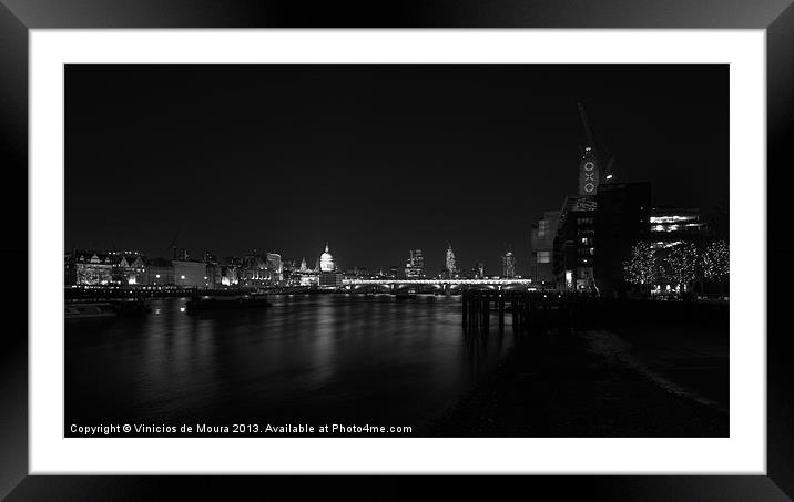 Thames View Framed Mounted Print by Vinicios de Moura