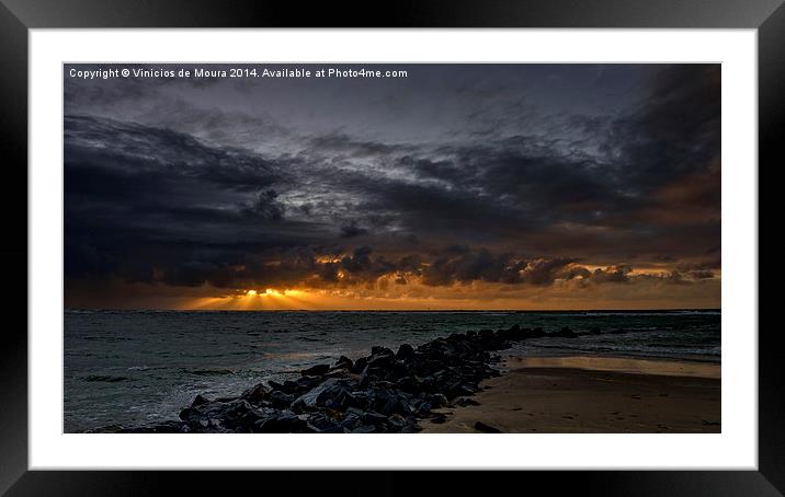 Rising over a storm Framed Mounted Print by Vinicios de Moura