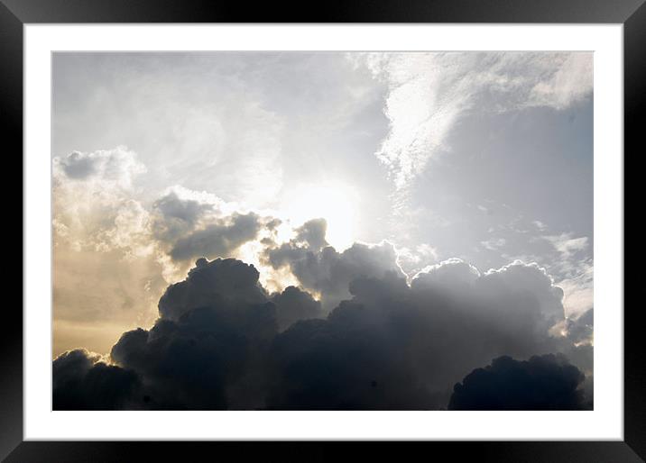Cloudy Framed Mounted Print by Frankie Arkell