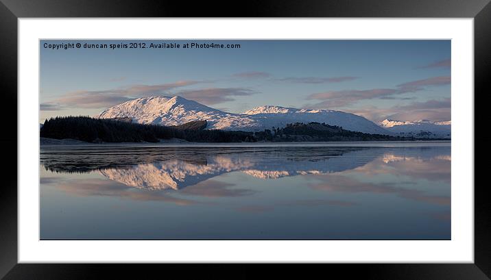 Loch Tulla sunrise Framed Mounted Print by duncan speirs