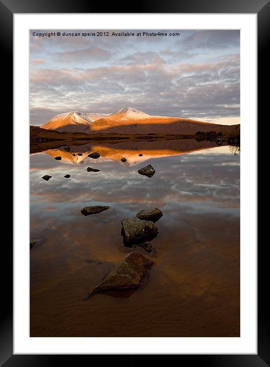 Black mount Framed Mounted Print by duncan speirs