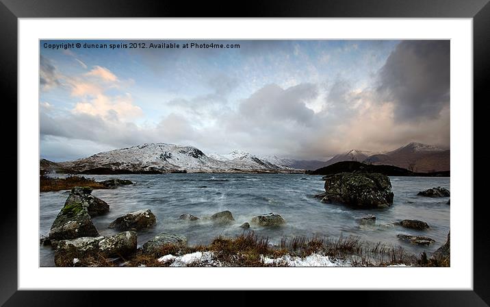 Stormy lochan Framed Mounted Print by duncan speirs