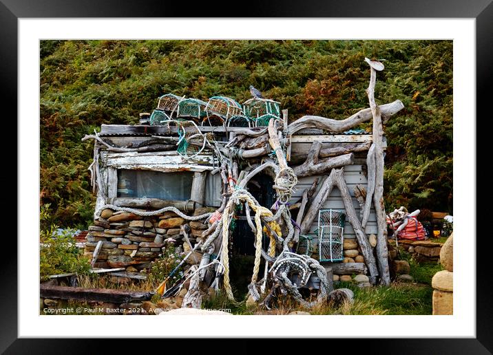 Fisherman's Hut at Mulgrave Framed Mounted Print by Paul M Baxter