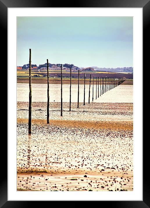 Causeway To Lindisfarne Framed Mounted Print by Paul M Baxter