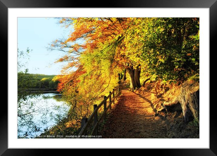  Swintsy Reservoir Path Framed Mounted Print by Paul M Baxter