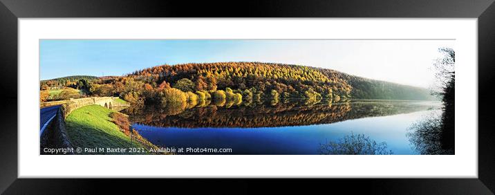 Lindley Wood Reservoir Framed Mounted Print by Paul M Baxter