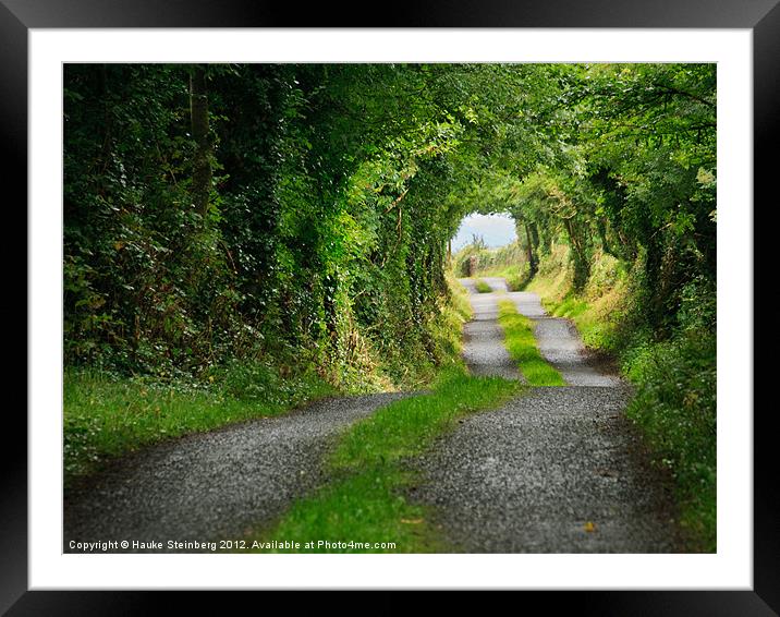 Green Tunnel Framed Mounted Print by Hauke Steinberg