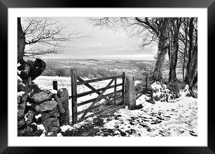Dartmoor Gate Framed Mounted Print by Jon Short