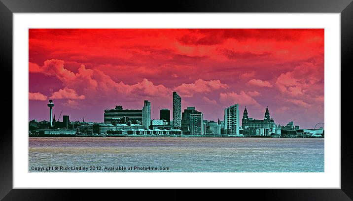 The city of Liverpool Framed Mounted Print by Rick Lindley