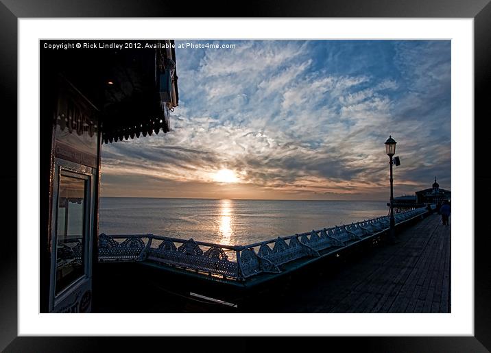 Sunset Blackpool Framed Mounted Print by Rick Lindley
