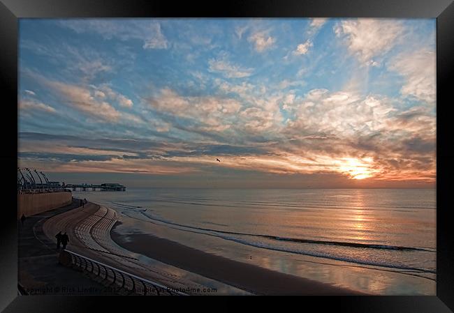 Sunset Blackpool Framed Print by Rick Lindley