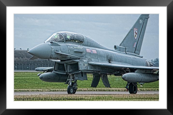 Eurofighter Framed Mounted Print by Rick Lindley