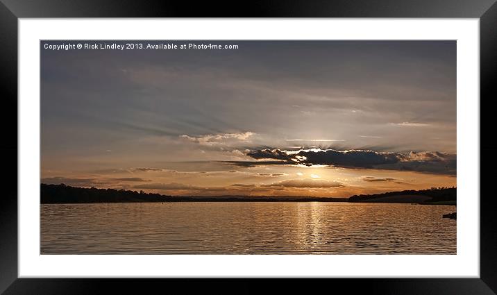 Sunset Rutland water Framed Mounted Print by Rick Lindley