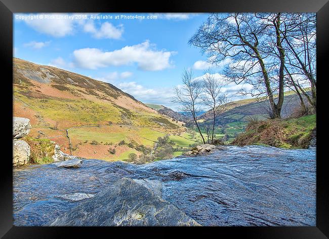  Over The Top Pistyll Rhaeadr waterfall Framed Print by Rick Lindley