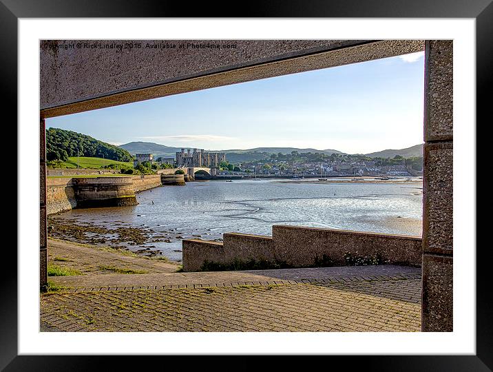 Conwy Castle Framed Mounted Print by Rick Lindley