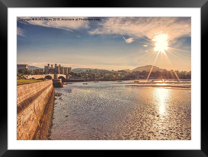 Conwy Castle Framed Mounted Print by Rick Lindley