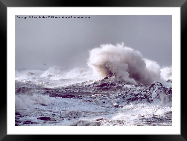  Stormy Sea Framed Mounted Print by Rick Lindley