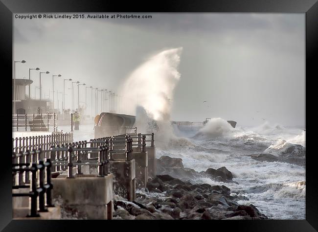  The Sea Wall Framed Print by Rick Lindley