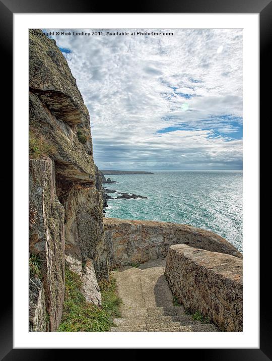 Steps to South Stack Lighthouse Framed Mounted Print by Rick Lindley