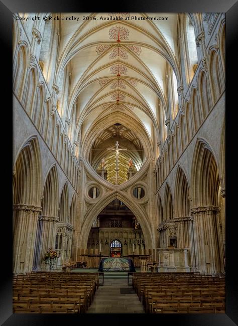 Wells Cathedral Framed Print by Rick Lindley